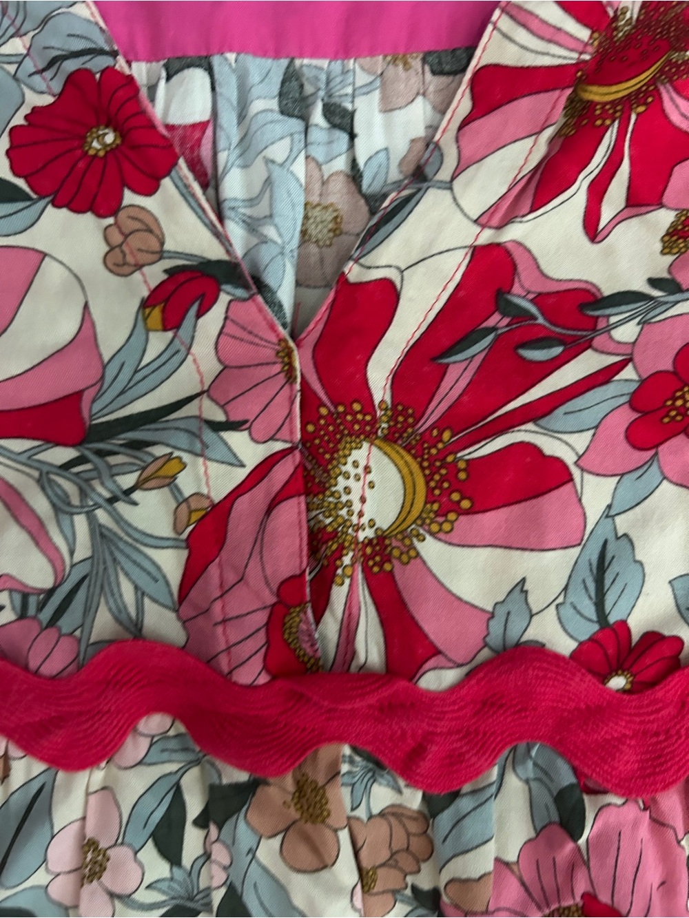 Floral Tiered Midi Dress | Women's Size Small | Cottagecore Boho Floral - Picture 7 of 7